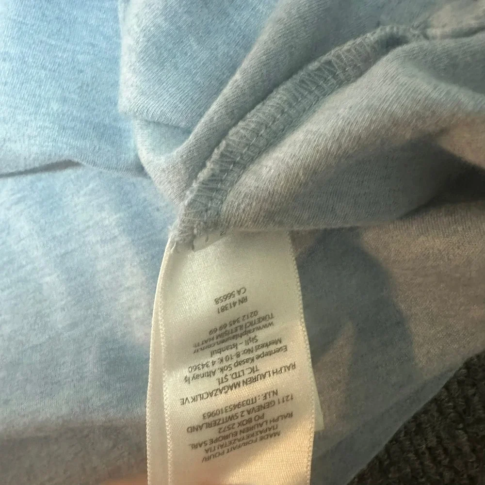 Polo Ralph Lauren Mens Blue Long Sleeve Classic Fit Polo Shirt Large